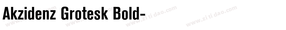 Akzidenz Grotesk Bold字体转换